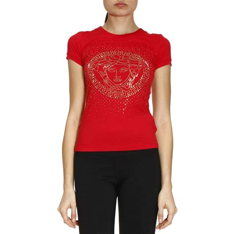 versace woment tee red|Versace t shirts men's.